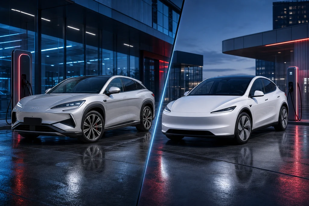 เทียบ BYD vs Tesla รถยนต์ไฟฟ้า 2026